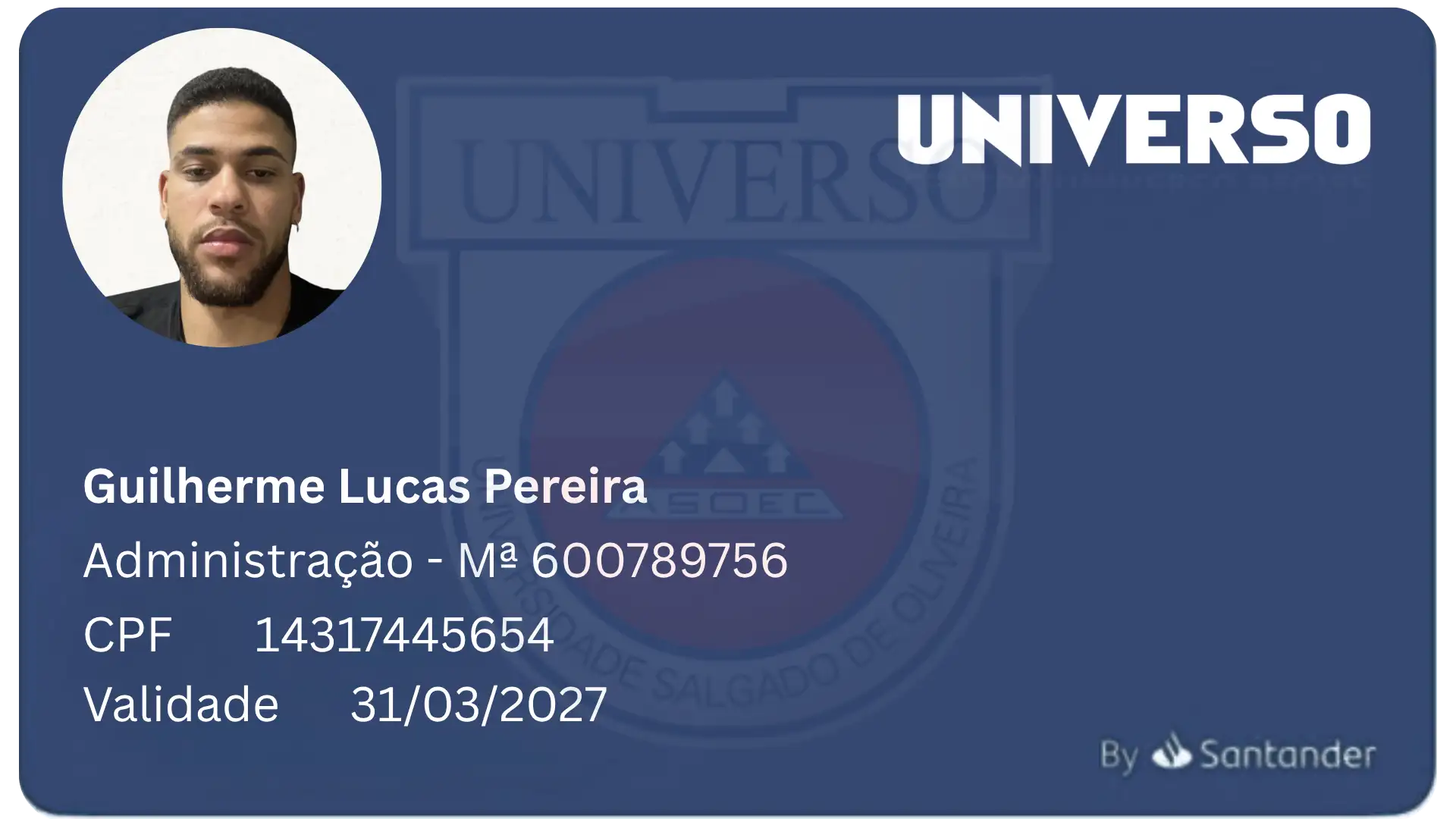 Carteirinha Universo